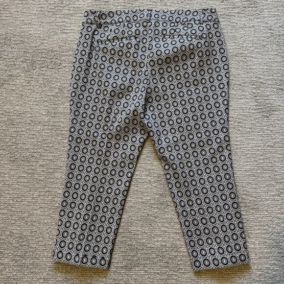 Lane Bryant Pants‎ Plus Size 20 Black & White Medallion Cropped Officecore - Picture 2 of 4